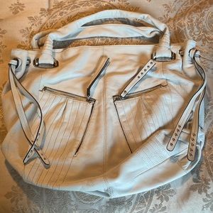 B Makowsky Hobo White Bag